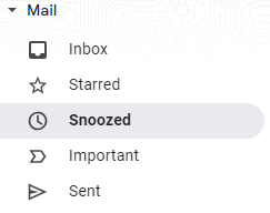 Snoozed inbox
